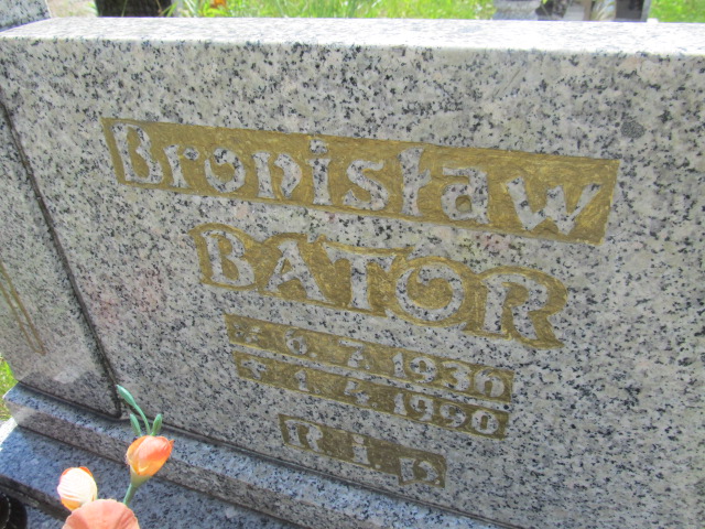 Bronisław Bator 1936 Ruda Śląska Wirek - Grobonet - Wyszukiwarka osób pochowanych