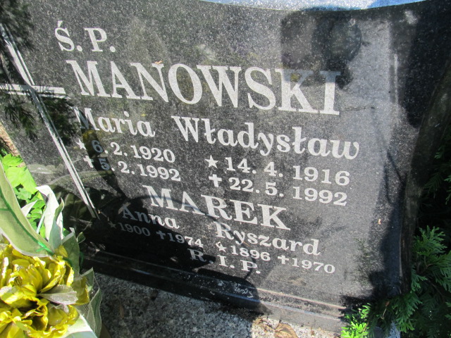 Władysław Manowski 1916 Ruda Śląska Wirek - Grobonet - Wyszukiwarka osób pochowanych